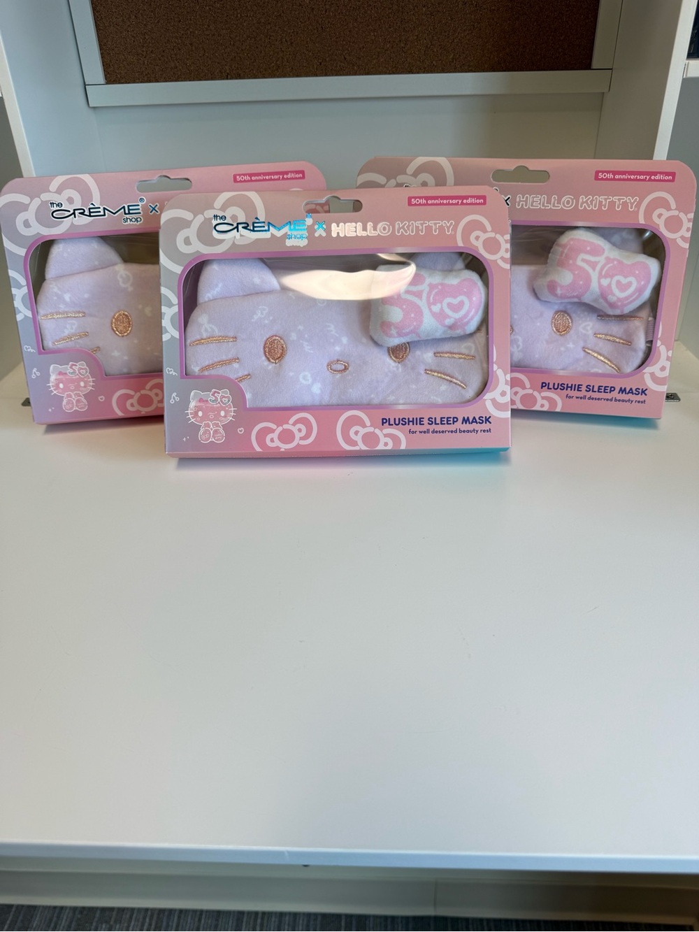 The Crème Shop x Hello Kitty Plushie Sleep Mask - Set of 3, NEW